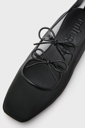 Black Corinne Flats