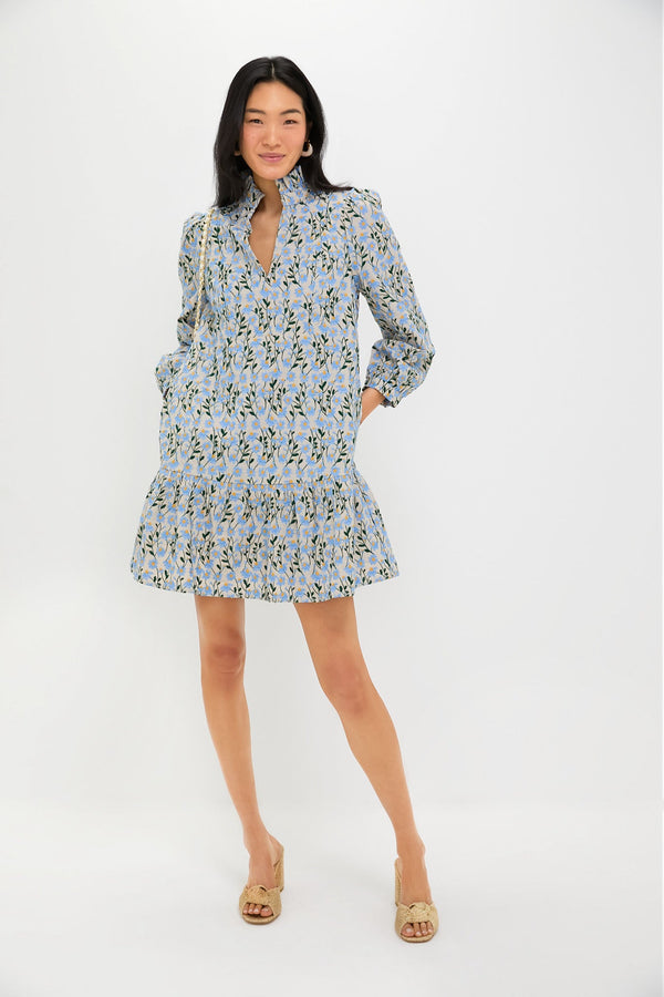 Blue Daisy Embroidered Palmerston Dress
