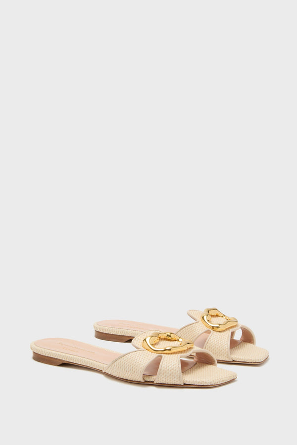 Natural Raffia Alvara Flats