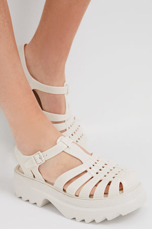 Beige Possession Platform Sandals