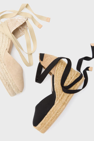 Black with Taupe Chiara Espadrilles