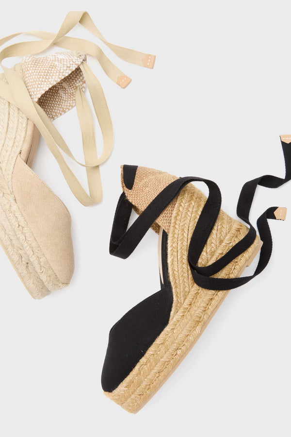 Black with Taupe Chiara Espadrilles