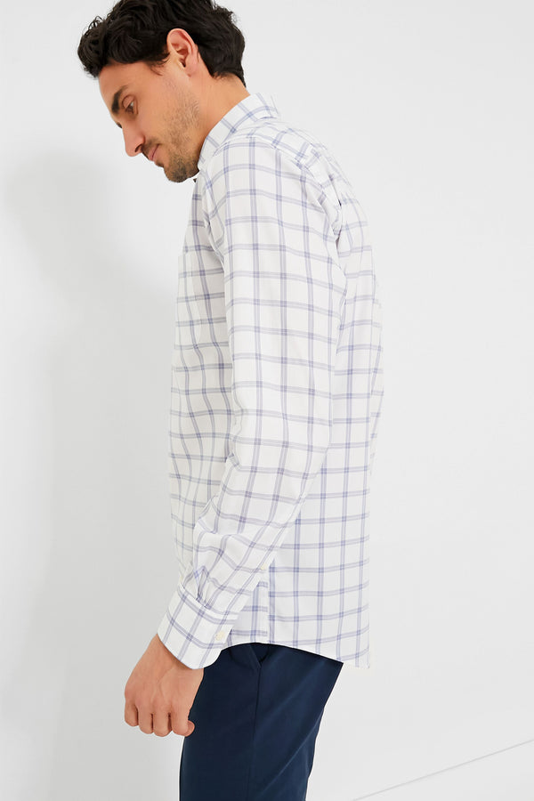 White Gorham Crown Lite Cotton-Stretch Sport Shirt