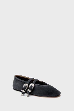 Anthracite Claudia Ballet Western Flats