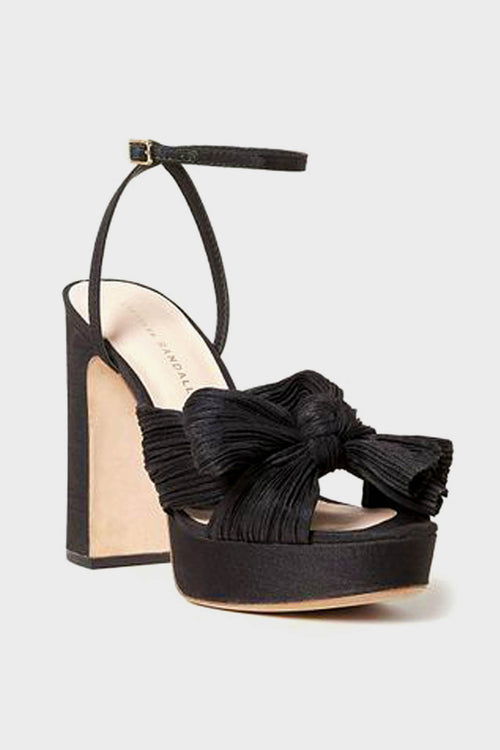Black Taffeta Natalia Heels