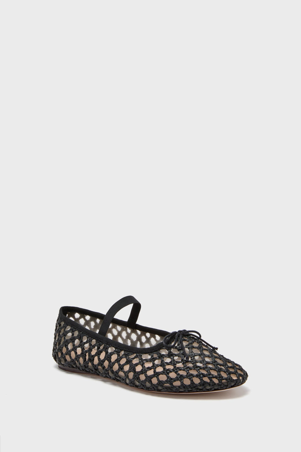 Black Crochet Leonie Flats