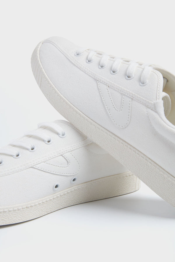 Women's White Nylite Canvas Sneakers