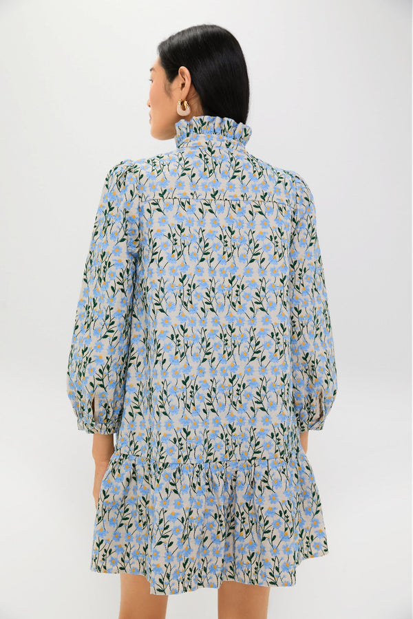 Blue Daisy Embroidered Palmerston Dress