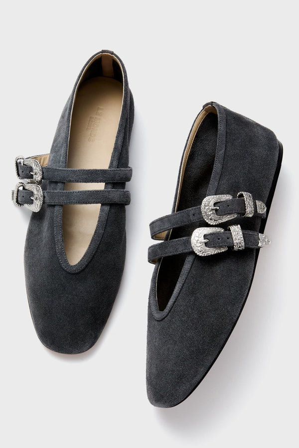 Anthracite Claudia Ballet Western Flats