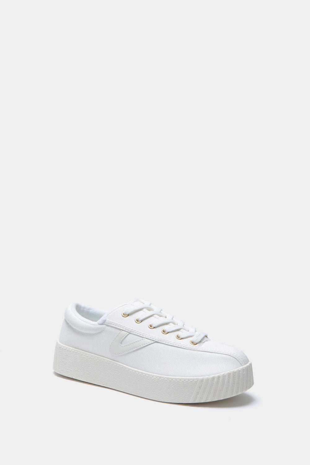 White Nylite Bold Plus Canvas Sneakers