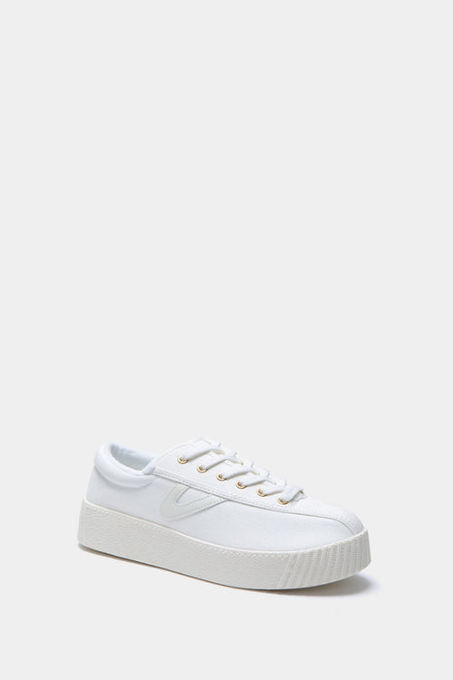White Nylite Bold Plus Canvas Sneakers