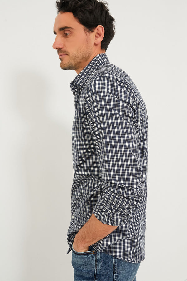 Navy White Check Movement Shirt