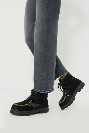 Black Shearling Lined Incredible Pony Boots
