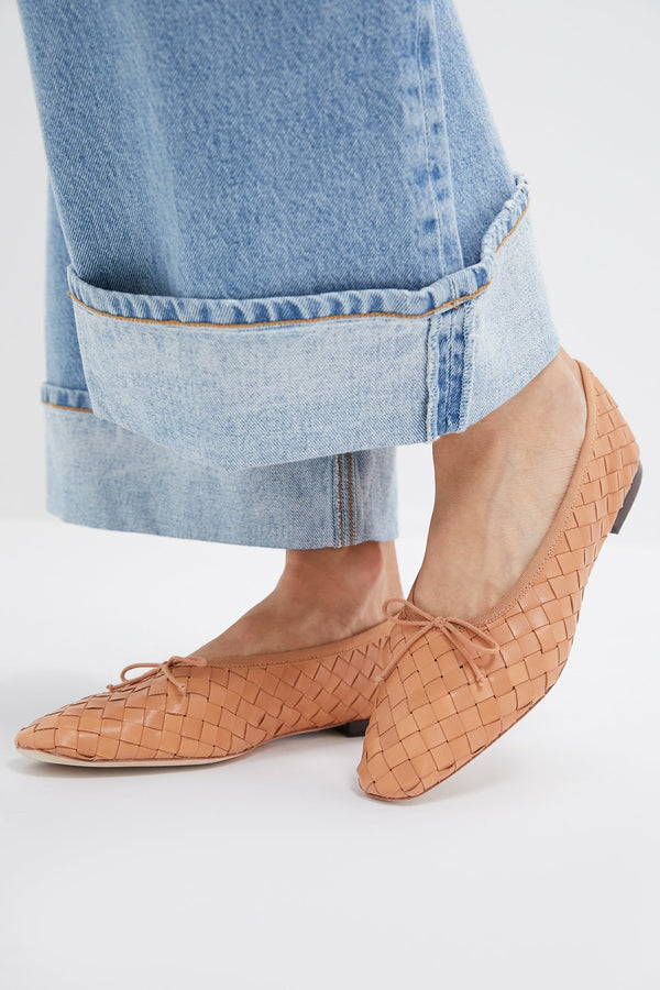 Honey Woven Landry Flats