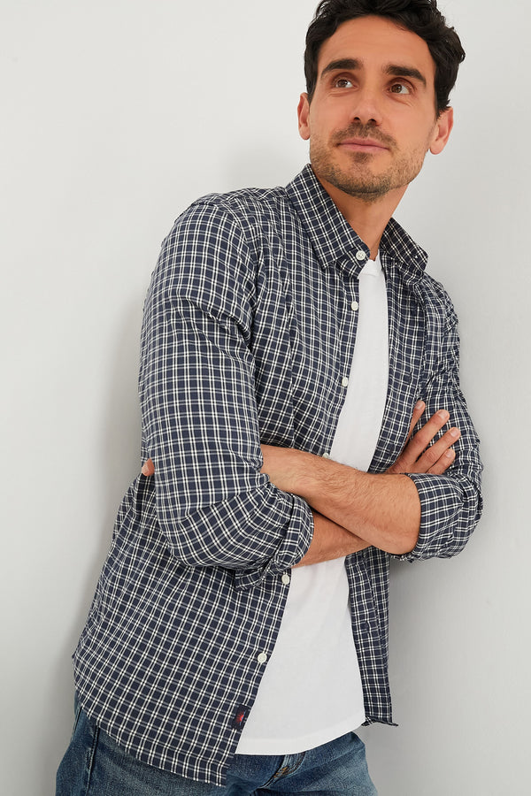 Navy White Check Movement Shirt