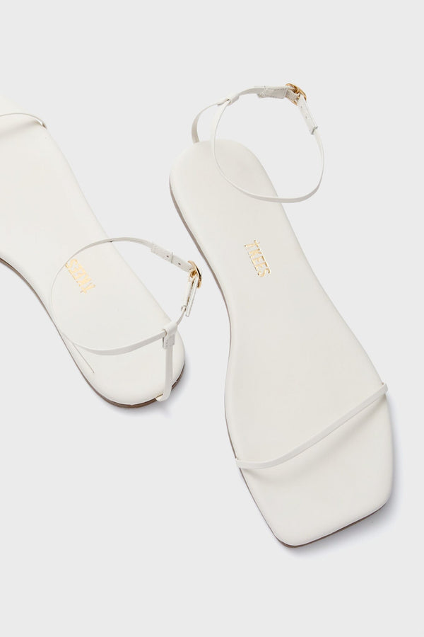Cream Square Toe Twiggy Sandals