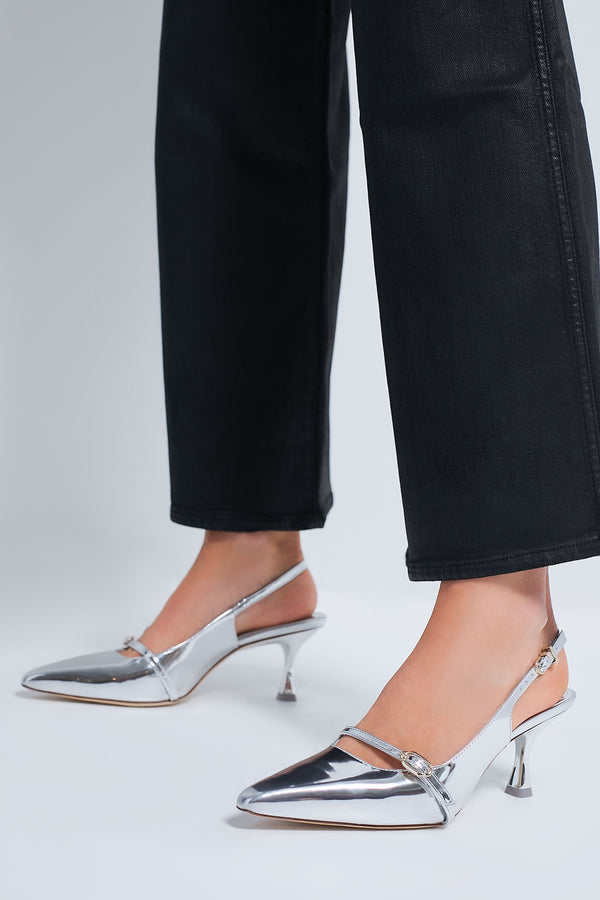 Silver Specchio Ines Pump