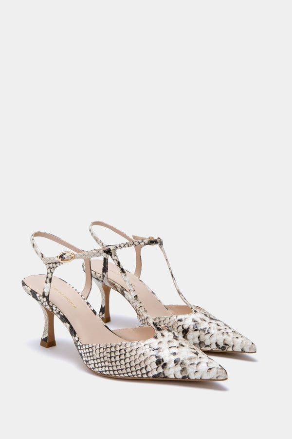 Snakeskin Leather Margot Heels