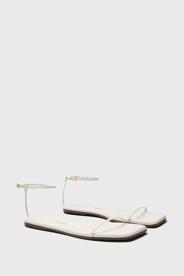 Cream Square Toe Twiggy Sandals