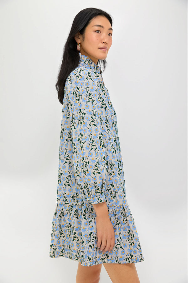 Blue Daisy Embroidered Palmerston Dress