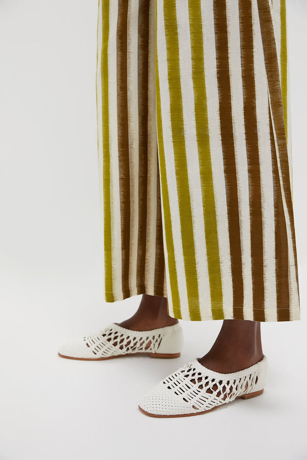 Ivory Open Weave Ballet Flats
