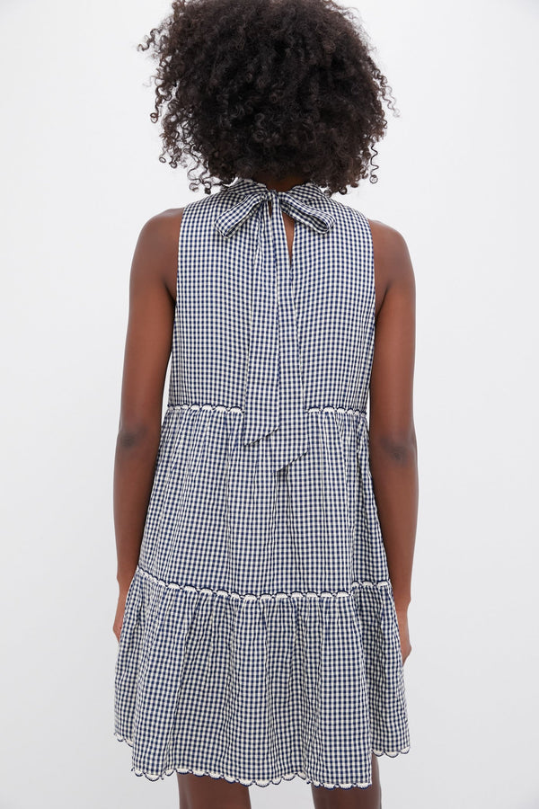 Navy Gingham Morgan Dress