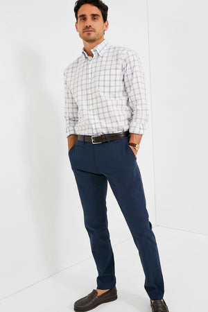White Gorham Crown Lite Cotton-Stretch Sport Shirt