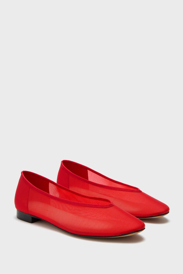 Red Mesh Nina Flats