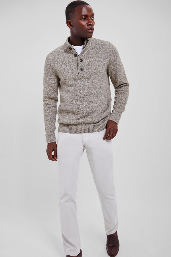 Stone Marl Sid Half Zip