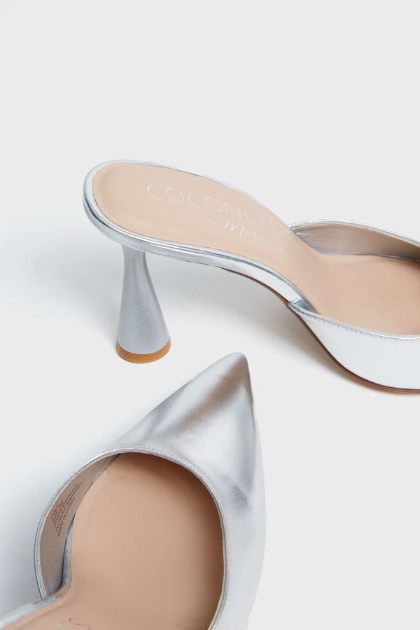 Silver Zola Heels