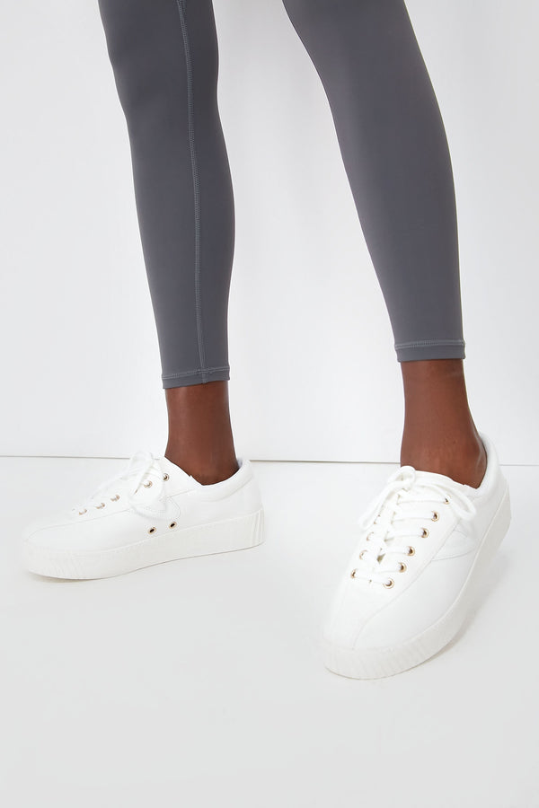 White Nylite Bold Plus Canvas Sneakers