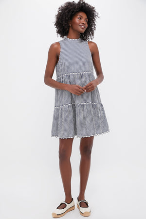 Navy Gingham Morgan Dress