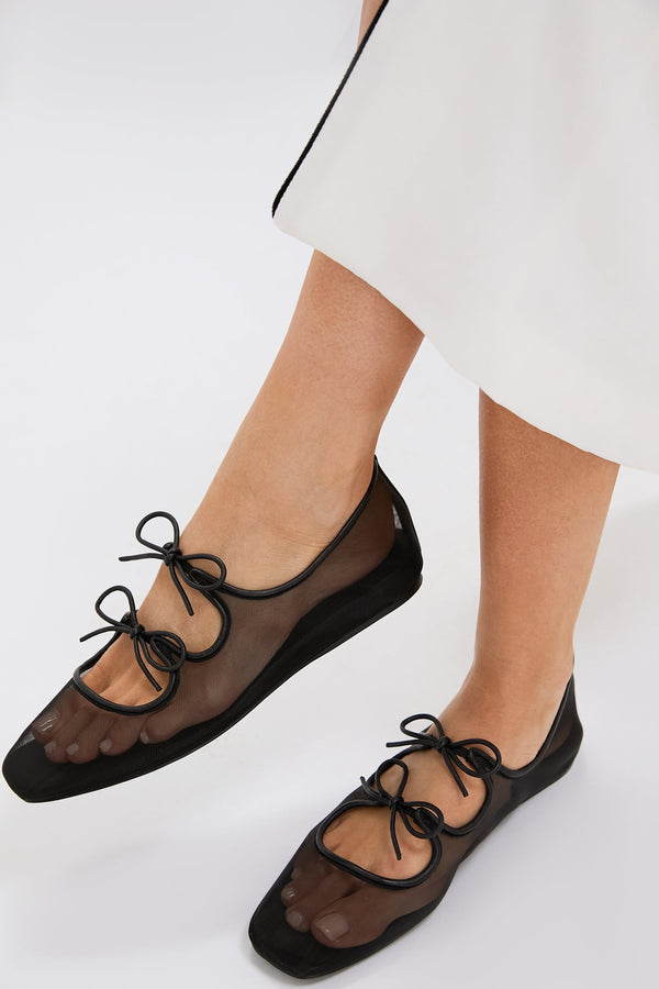 Black Corinne Flats