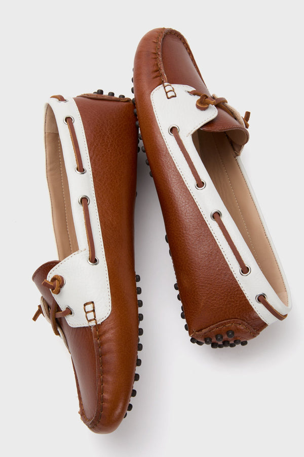 Whiskey and Coconut Jia Boater Loafers