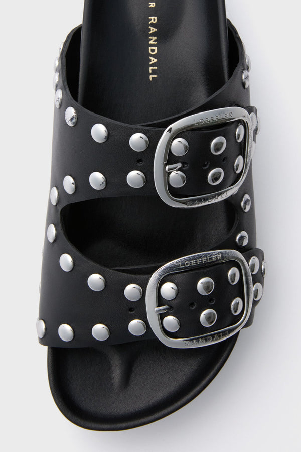 Black with Silver Studs Jack Sandals