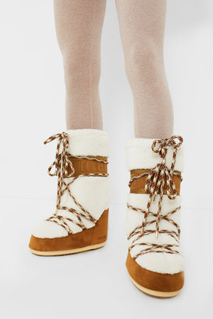 Whisky Off White Icon Shearling Boots