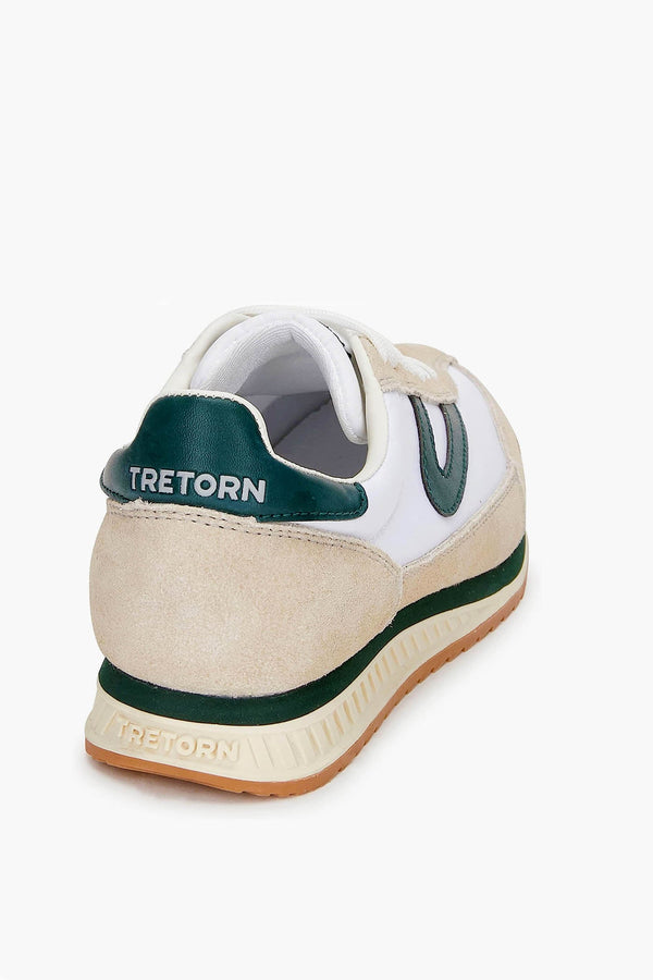 White and Green Rawlins Sneakers