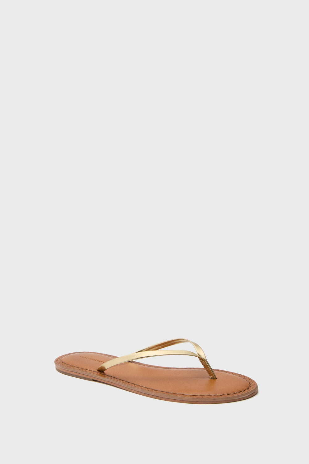 Gold Skinny Strap Flip Flops