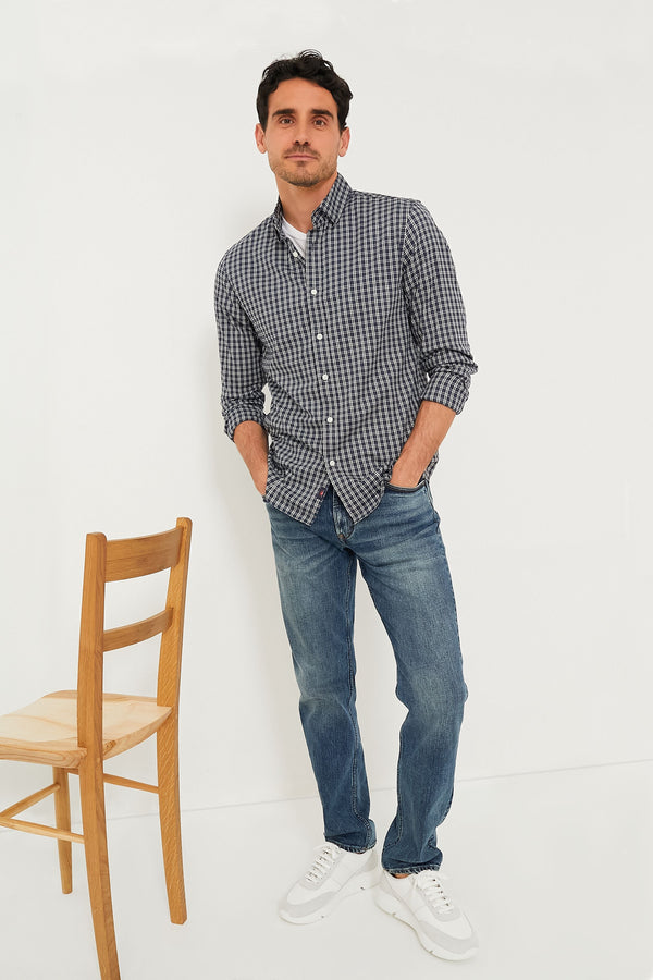Navy White Check Movement Shirt