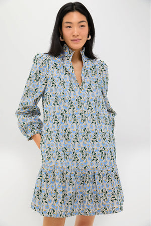 Blue Daisy Embroidered Palmerston Dress