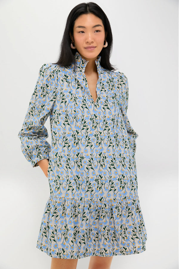 Blue Daisy Embroidered Palmerston Dress