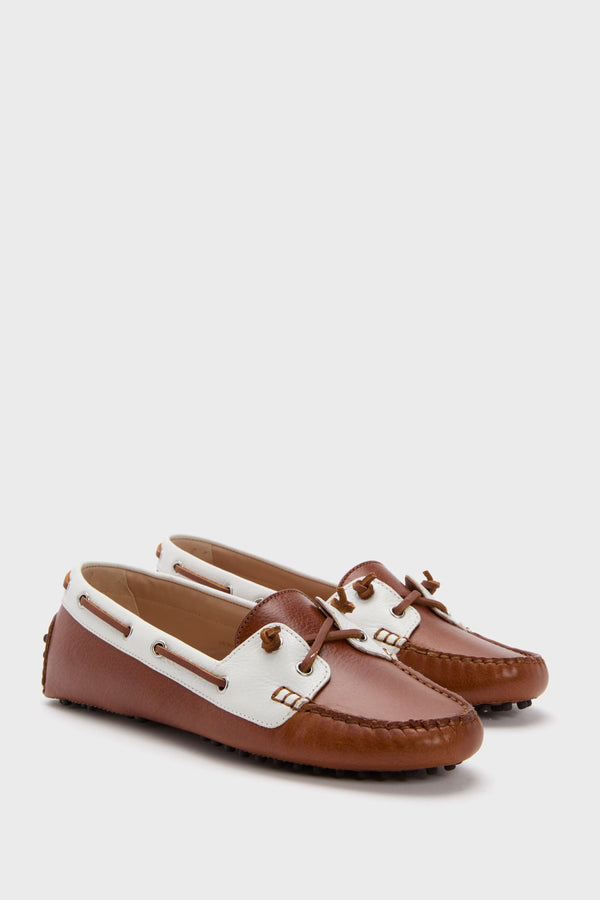Whiskey and Coconut Jia Boater Loafers