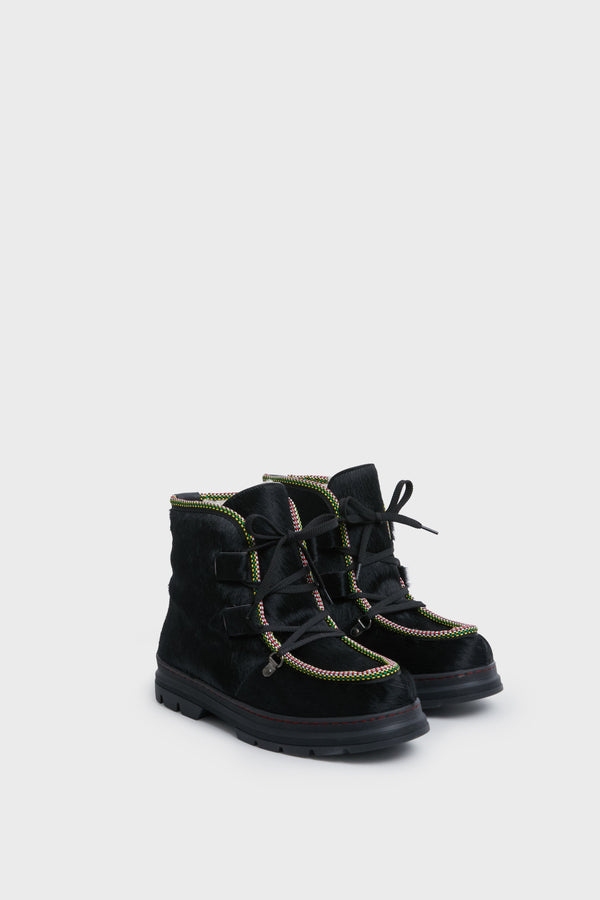 Black Shearling Lined Incredible Pony Boots