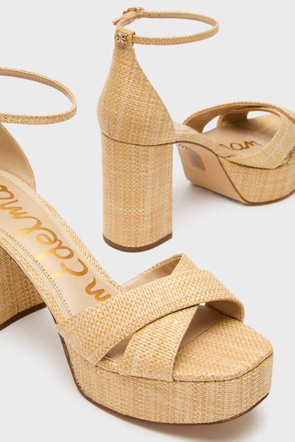 Bleached Beechwood Jullian Platform Heels