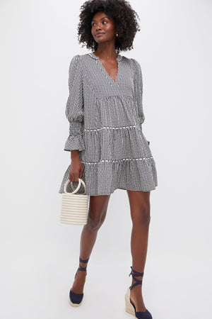 Navy Gingham Kenzo Dress