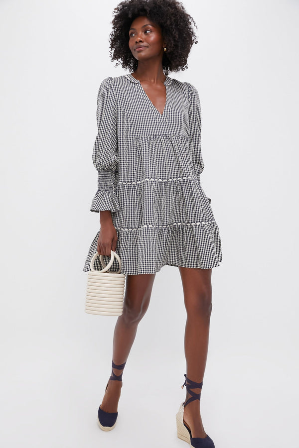 Navy Gingham Kenzo Dress